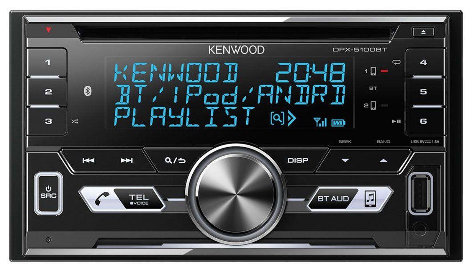 Kenwood DPX-5100BT - Doppel-DIN CD/MP3-Autoradio mit Bluetooth / USB / iPod / AUX-IN