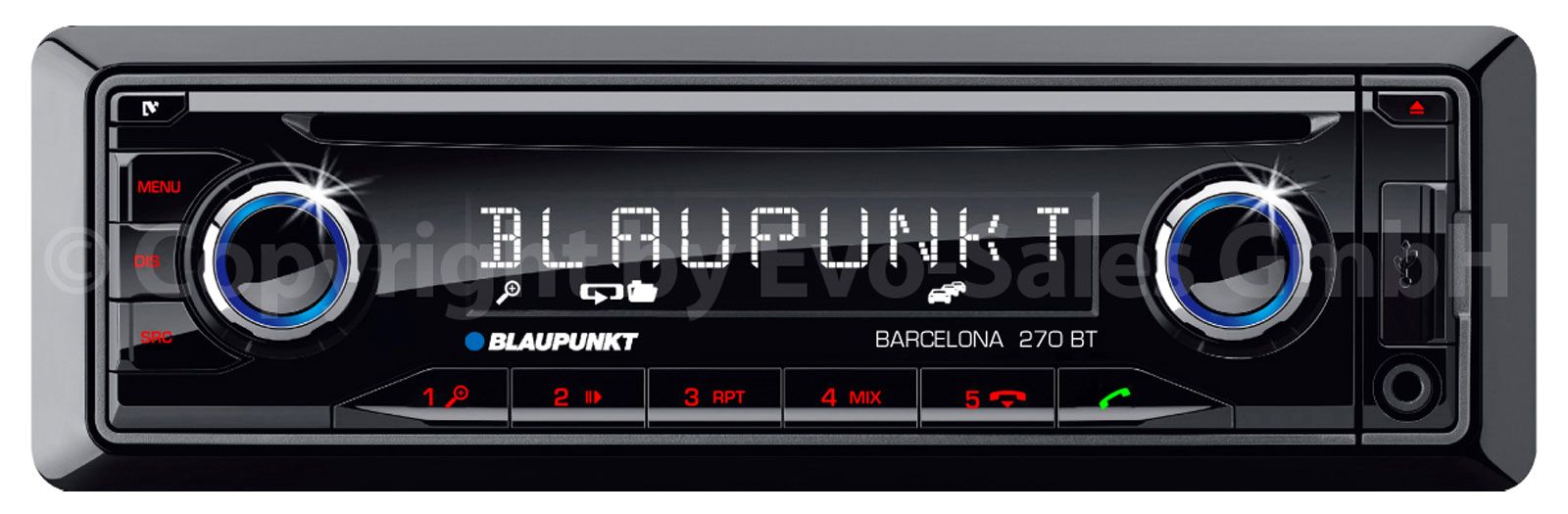 Blaupunkt Barcelona 270 BT - CD/MP3-Autoradio mit Bluetooth / USB / SD / iPod / AUX-IN