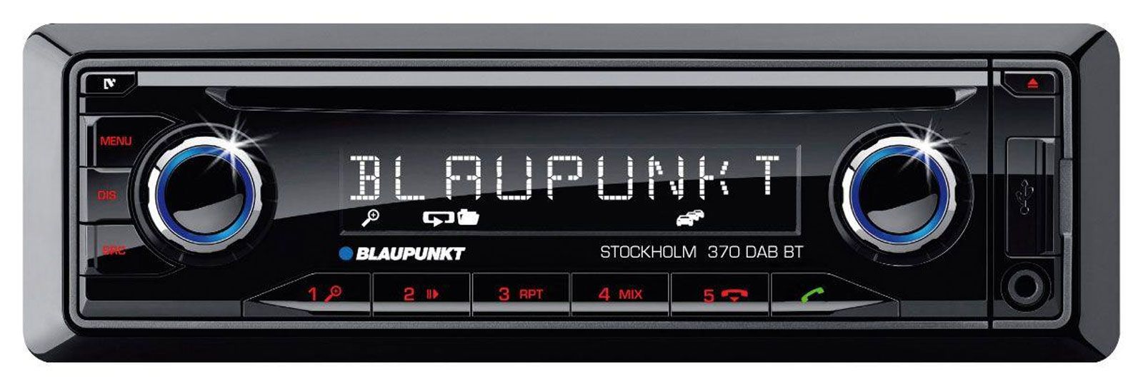 Blaupunkt Stockholm 370 DAB BT - CD/MP3-Autoradio mit Bluetooth / DAB / USB / SD / iPod / AUX-IN