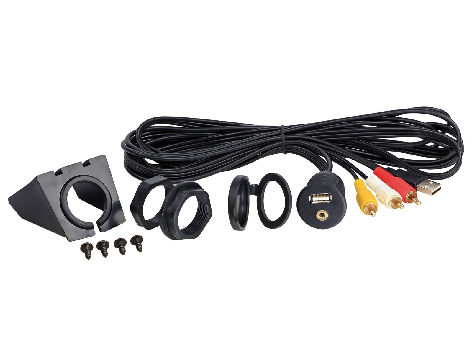 Universal USB Einbau / Aufbau Buchse 3.5mm + USB