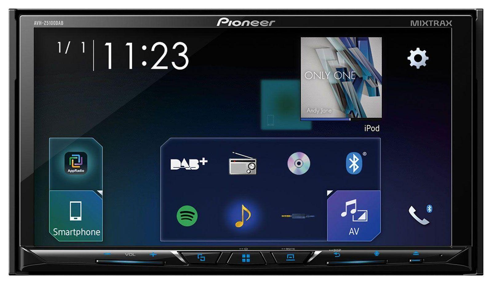 Pioneer AVH-Z5100DAB - Doppel-DIN CD/DVD/MP3-Autoradio mit Touchscreen / DAB / Bluetooth / USB / AUX
