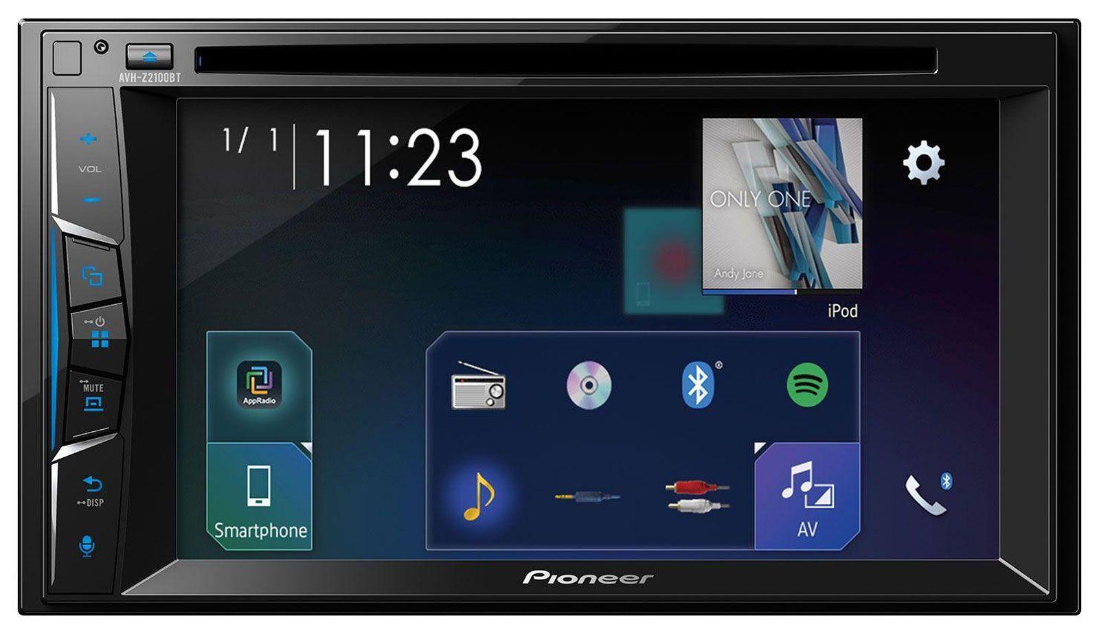 Pioneer AVH-Z2100BT - Doppel-DIN CD/DVD/MP3-Autoradio mit Touchscreen / Bluetooth / USB / iPod / AUX