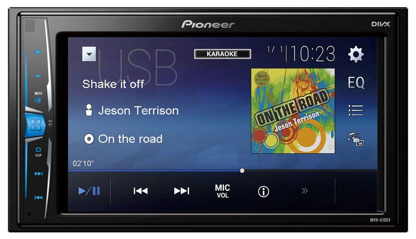 Pioneer MVH-A100V - Doppel-DIN MP3-Autoradio mit USB / iPod / AUX-IN