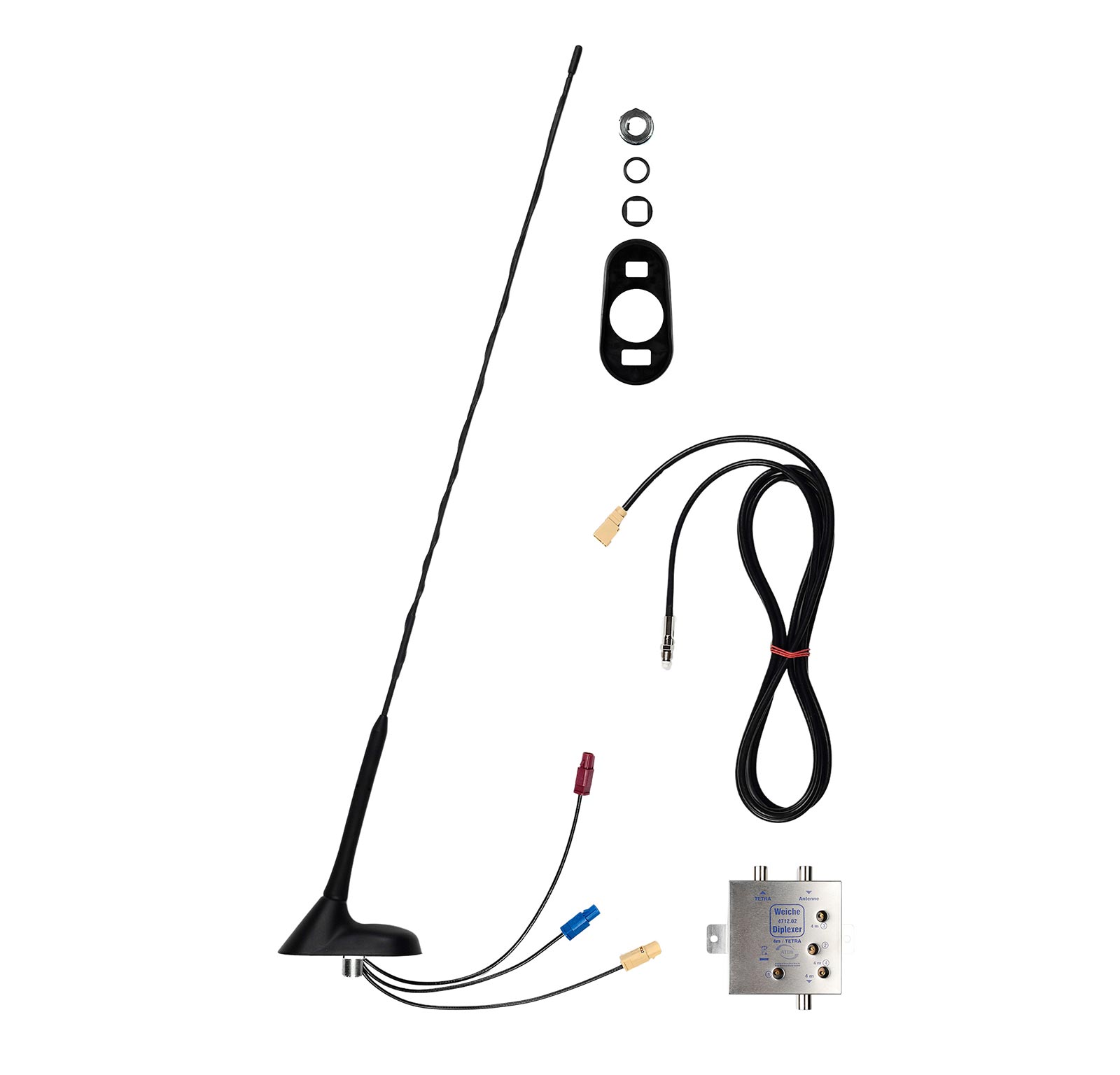 Antenne Bad Blankenburg - Kombiflexantenne, TETRA 3dB (380-410 MHz), GSM, GPS - 3713.01