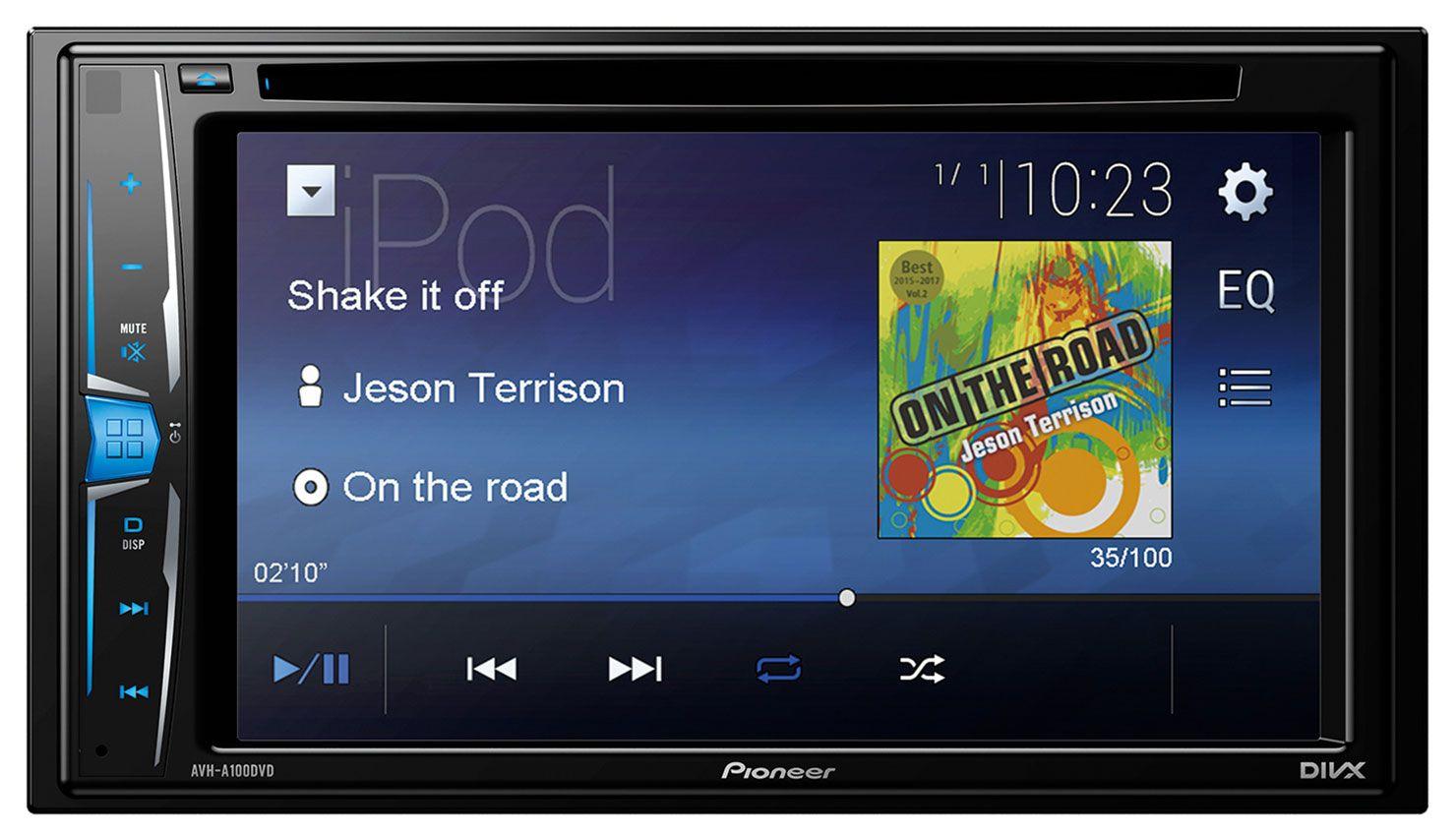 Pioneer AVH-A100DVD - Doppel-DIN CD/DVD/MP3-Autoradio mit Touchscreen / USB / iPod / AUX
