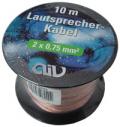 Lautsprecherkabel AIV Mini-Spule 2x0,75 mm� 10 m E-Cu schwarz