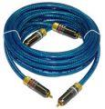 AIV Cinchkabel 2-Kanal Stereo - 15,0 m - blau-transparent - 630357