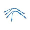 AIV Cinch-Y-Adapter - 1 Buchse auf 2 Stecker - 0,25 m - blau - 1 Paar - 890155