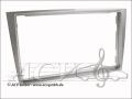 Einbaurahmen f�r Doppel DIN Autoradio in Opel Astra H / Corsa D / Tigra / Zafira B (dunkelsilber)