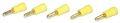 AIV 650882 Rundstecker - gelb - vergoldet - 4,0 / 6,0 qmm - 5 St�ck