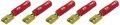 AIV 660762 Flachsteckh�lsen - rot - vergoldet - 4,0 / 6,0 qmm - 50 St�ck
