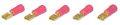 AIV 650815 Flachsteckh�lsen - rot - vergoldet - 0,5 / 1,0 qmm - 5 St�ck