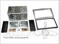 Einbaurahmen Komplett Set f�r Doppel DIN Autoradio in Opel Astra H / Corsa D / Zafira B (chrome)