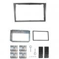 Einbaurahmen Komplett Set f�r Doppel DIN Autoradio in Opel Astra H / Corsa D / Zafira B (silber)