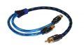 AIV Cinch-Y-Adapter - 1 Stecker auf 2 Buchsen - 0,25 m - blau - 1 Paar - 630399