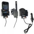Apple iPhone 4 / 4S Schutztasche (n. Bumper) Halterung - aktiv - mit USB / KFZ-Kabel - Brodit 521165