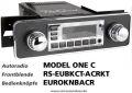 Ampire RETROSOUND Frontblende mit Metall-Bedienkn�pfen - Schwarz mit Chromrand - RS-EUBKCT-ACRKT