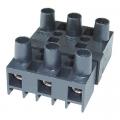 Klemmverbinder - 3polig - bis 4,0 qmm - schwarz
