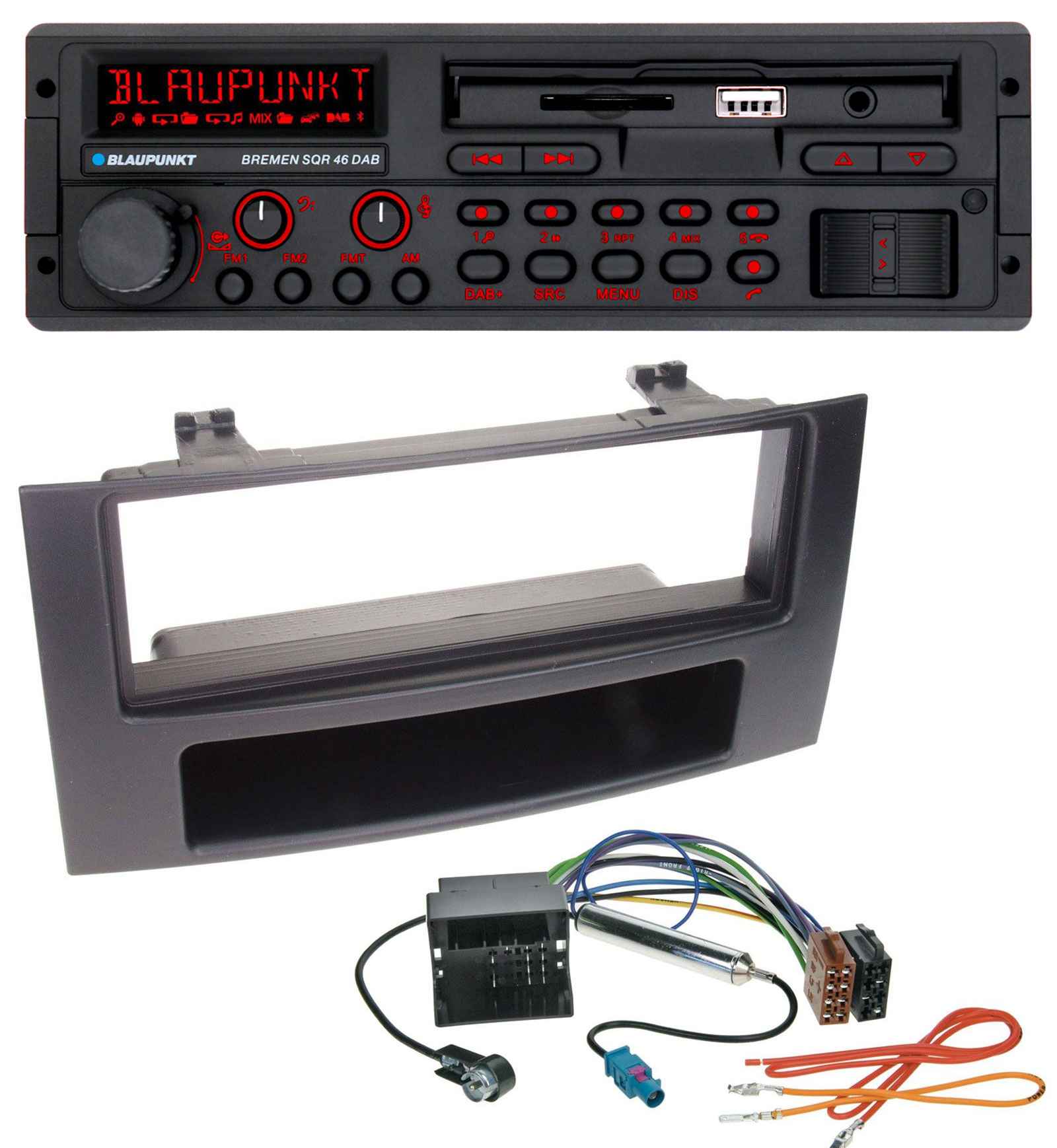 Blaupunkt MP3 USB Bluetooth AUX Autoradio für VW Touareg Multivan T5