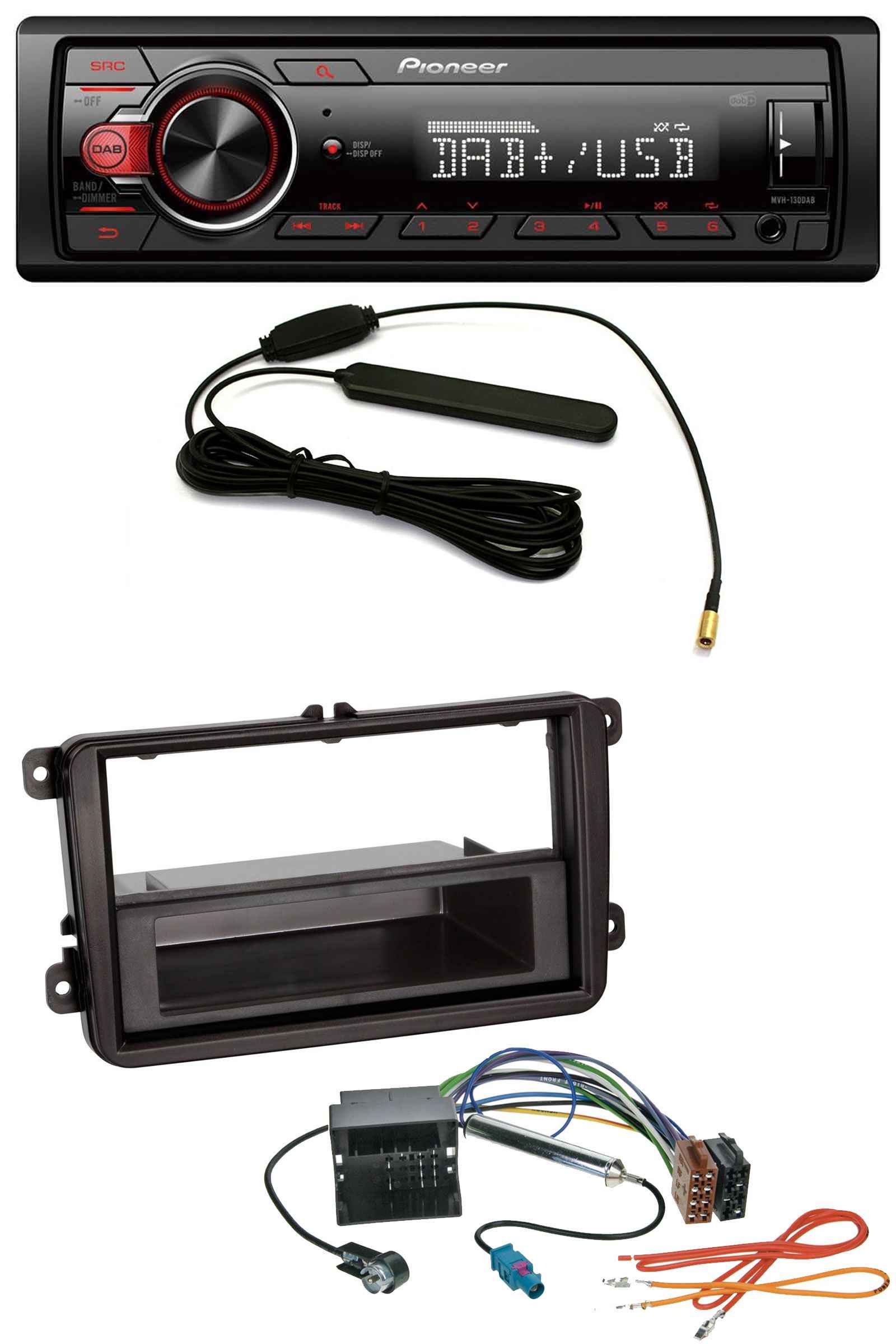 Pioneer MP3 DAB 1DIN AUX USB Autoradio für VW Passat 0510