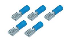 AIV 530712 Flachsteckhülsen - blau - 1,5 / 2,5 qmm - 5 Stück