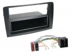 Fiat Idea 03-11 1-DIN Autoradio Einbauset Adapter Kabel Radioblende grau 