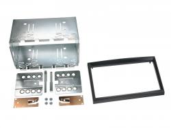 Einbaurahmen Set für Doppel DIN Autoradio in Citroen C2, C3, Berlingo / Peugeot 207, 307 - schwarz