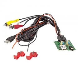 USB / AUX-IN (Cinch) PCB Adapter für Kia Rio, Venga, Ceed / Hyundai i10, i20, IX20, I30, IX35