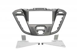 Einbaurahmen für Doppel DIN Autoradio in Ford Tourneo / Transit Custom (2012-2018) - phönix silber