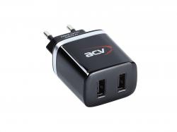 USB Ladeadapter 110-240V - 5V (1x 2400mA / 2x 1200mA)