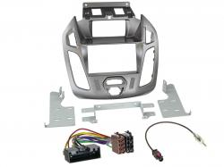 Radioeinbauset fr Doppel DIN Autoradio in Ford Transit (12-18, mit Display) Connect - silber