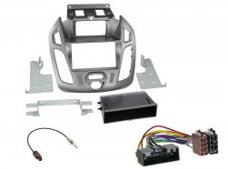 Radioeinbauset fr DIN Autoradio in Ford Transit Connect (mit Display, 12-18) - silber