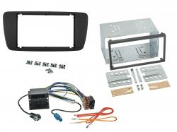 AN1 Einbaurahmen Adapter ISO Kabel Einbauset Seat Ibiza Radioblende nitschwarz 