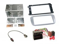 Radioeinbauset fr Doppel DIN Autoradio in Ford Galaxy, C-Max, Focus (ab 2007) - Profi silber