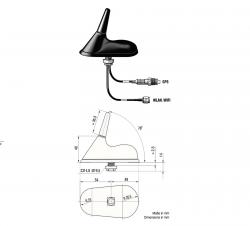 Antenne Bad Blankenburg - Kombiflexantenne GPS / WLAN - FME / SMA - 3704.01