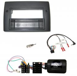 Einbauset mit Lenkradadapter fr DIN Autoradio in Fiat Stilo (2001-2007) - Profi, Ablage