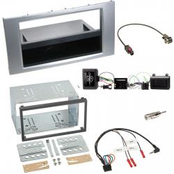 Einbauset mit Lenkradadapter fr DIN Autoradio in Ford Kuga (2008-2012) - silber