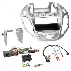 Einbauset mit Lenkradadapter fr DIN Autoradio in Ford B-Max (JK8, ab 2013) - nestor-silber