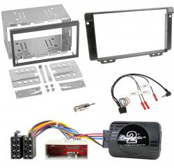 Einbauset mit Lenkradadapter fr Doppel DIN Autoradio in Land Rover Freelander (2004-2006)