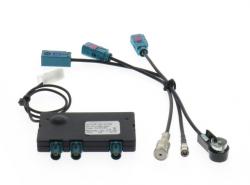 Dietz 41122 - Aktiver DAB / FM Antennensplitter - SMB (Buchse) / ISO (50 Ohm Buchse / Stecker)