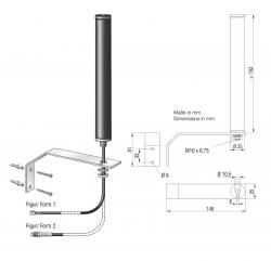 Antenne Bad Blankenburg - Stationsantenne, GSM, UMTS, WLAN - 30,0 m FME - 4934.14