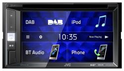 JVC KW-V255DBT - Doppel-DIN CD/DVD/MP3-Autoradio mit Touchscreen / DAB / Bluetooth / USB / iPod
