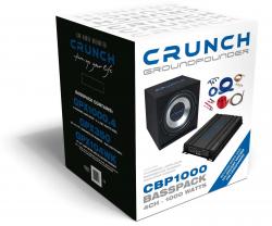 Crunch CBP1000 - 20 cm Aktiv Subwoofer mit 1000 Watt (RMS: 500 Watt) - Basspack Groundpounder