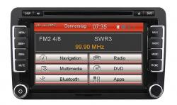ESX VNS735 VO-U1 - CD/DVD/MP3-Autoradio mit Touchscreen / Bluetooth / USB / SD für VW, Skoda, Seat