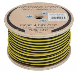 Ground Zero GZSC 4.0X2 OFC - Lautsprecherkabel 2x 4,00 mm - 75 m / Spule