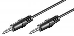 Verbindungskabel 2-Kanal Audio 3,5 mm Stecker CU - 0,6 m - schwarz