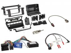 Einbauset mit Lenkradadapter fr Doppel DIN Autoradio in BMW 3er (02-06, E46) - 5 Schalterffn.