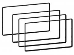 Distanzrahmen Set 3x 5 mm / 1x 2,5 mm für 2-DIN