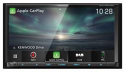 Kenwood DNX7190DABS - 2-DIN Navigation mit Touchscreen / DAB / Bluetooth / TMC / USB / CarPlay / DVD