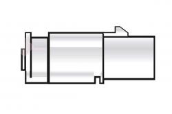 Fakra Gehäuse (Stecker) - B (weiß) - für RG174 Kabel - ATTB 1000120